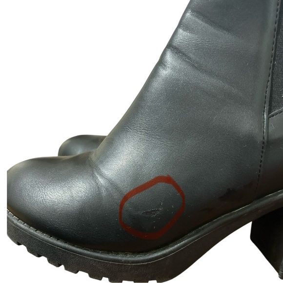 Rue 21 Berry Vegan Leather Chunky Boots Sz 8 - Picture 14 of 14